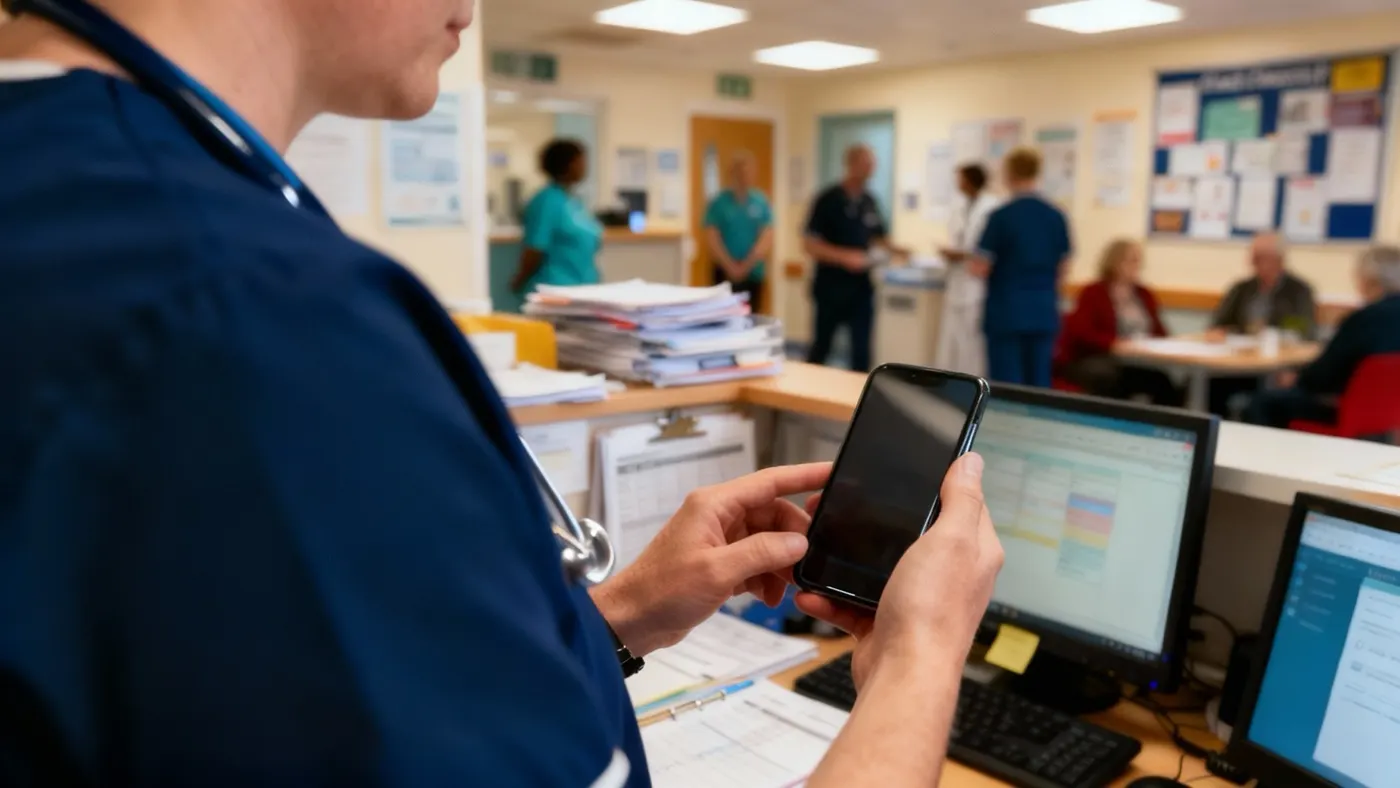 A healthcare professional at work