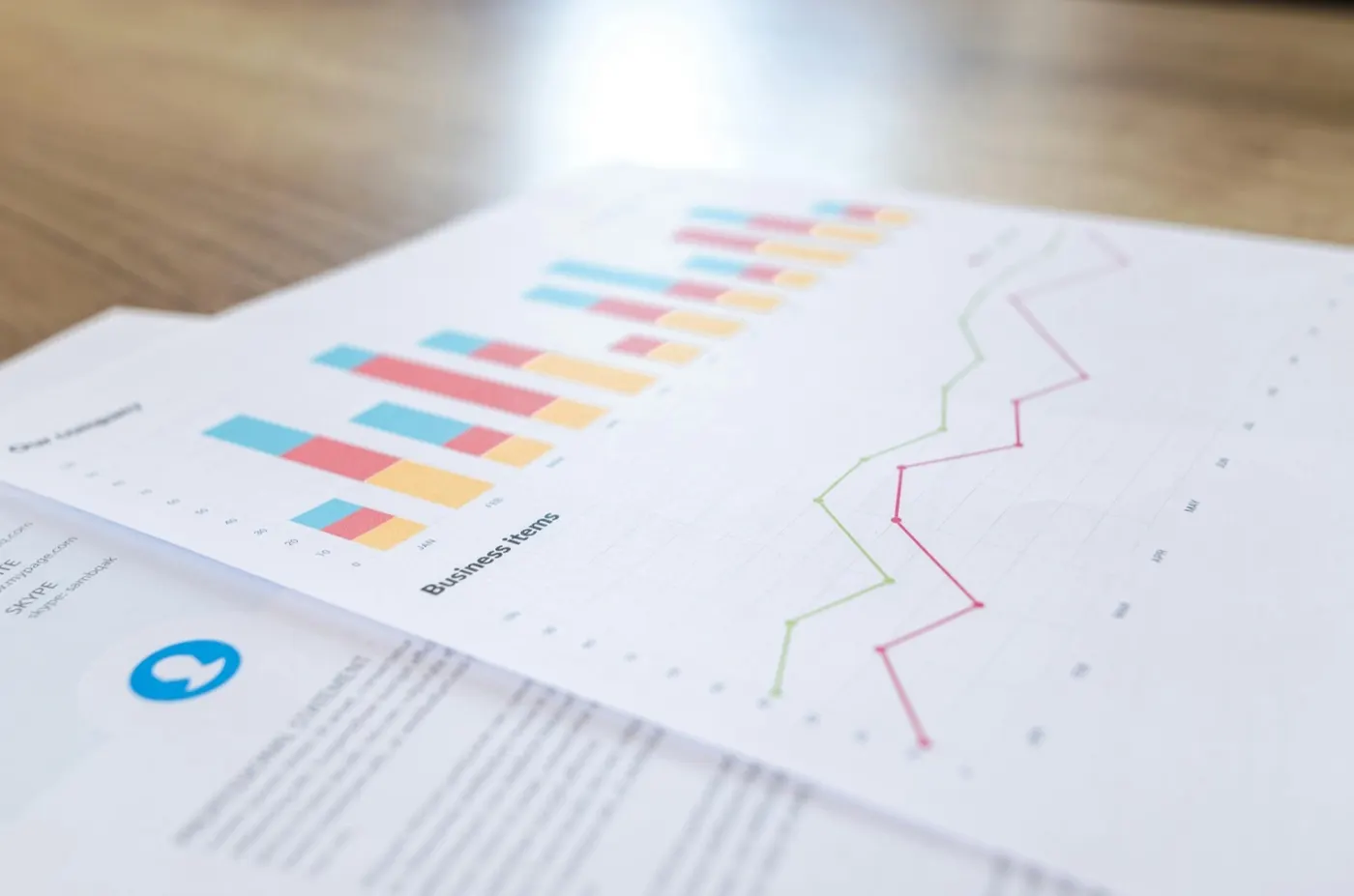 A finance team reviewing figures