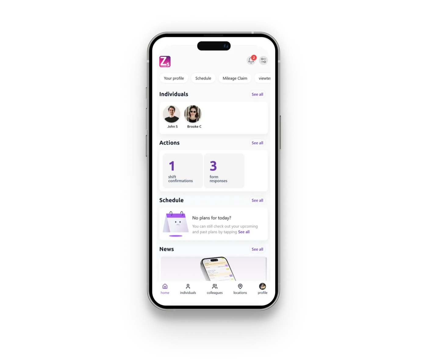 The Zone Standard platform shown across desktop and mobile